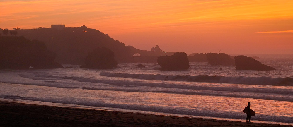 Biarritz Grande Plage sunset