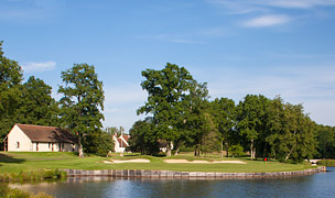 One of the apartment buildings